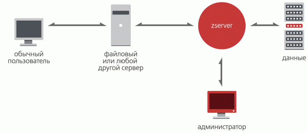 схема работы Zserver
